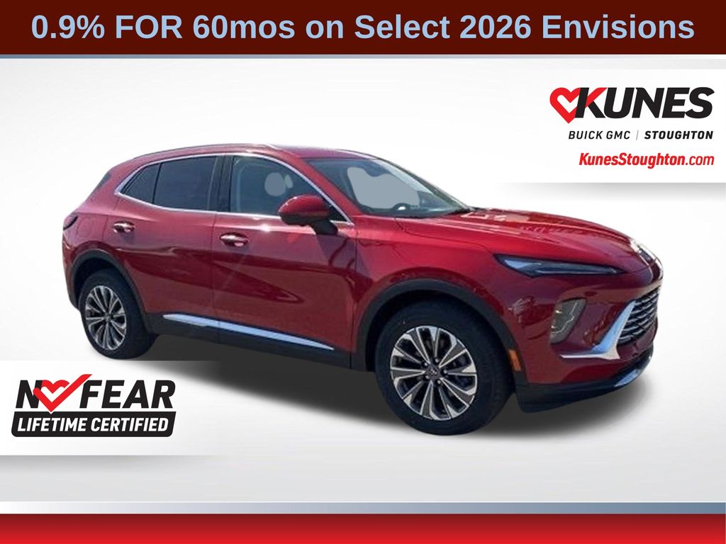 Brilliant Red 2025 Buick Envision SUV / Crossover All-Wheel Drive 9-Speed Automatic
