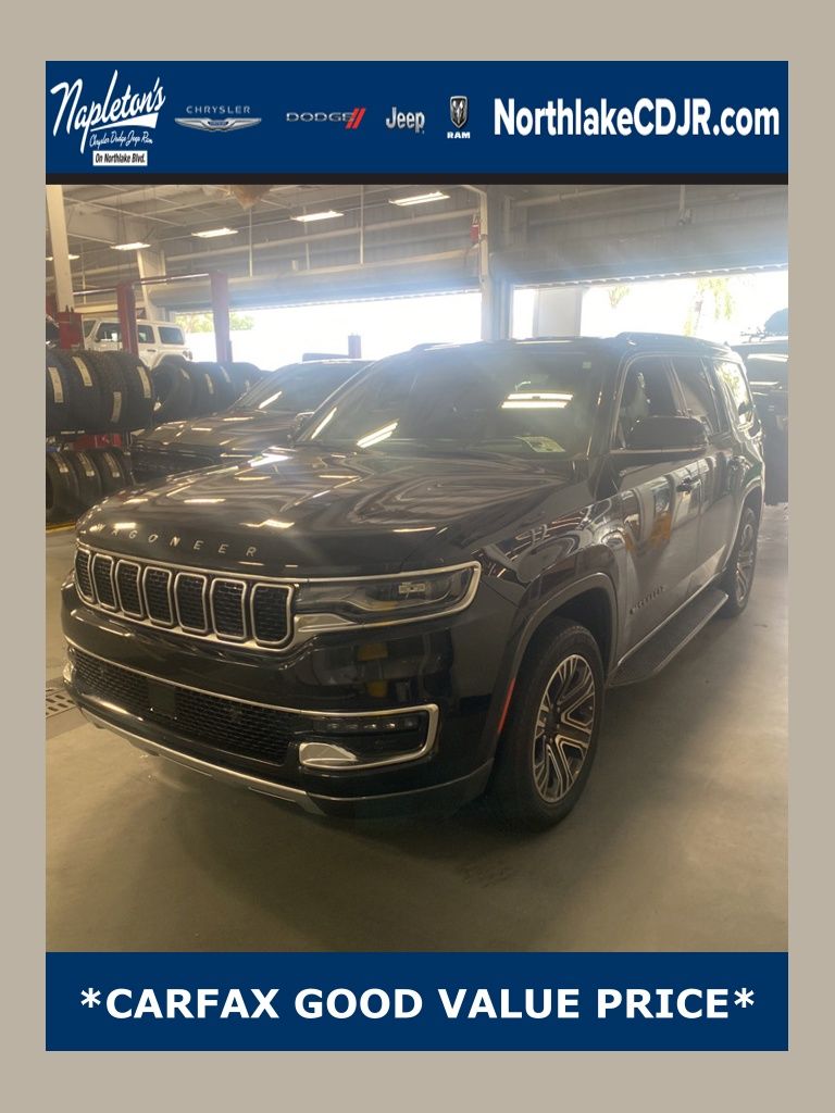 Diamond Black Crystal Pearlcoat 2022 Jeep Wagoneer Series III RWD SUV / Crossover 4X2 8-Speed Automatic
