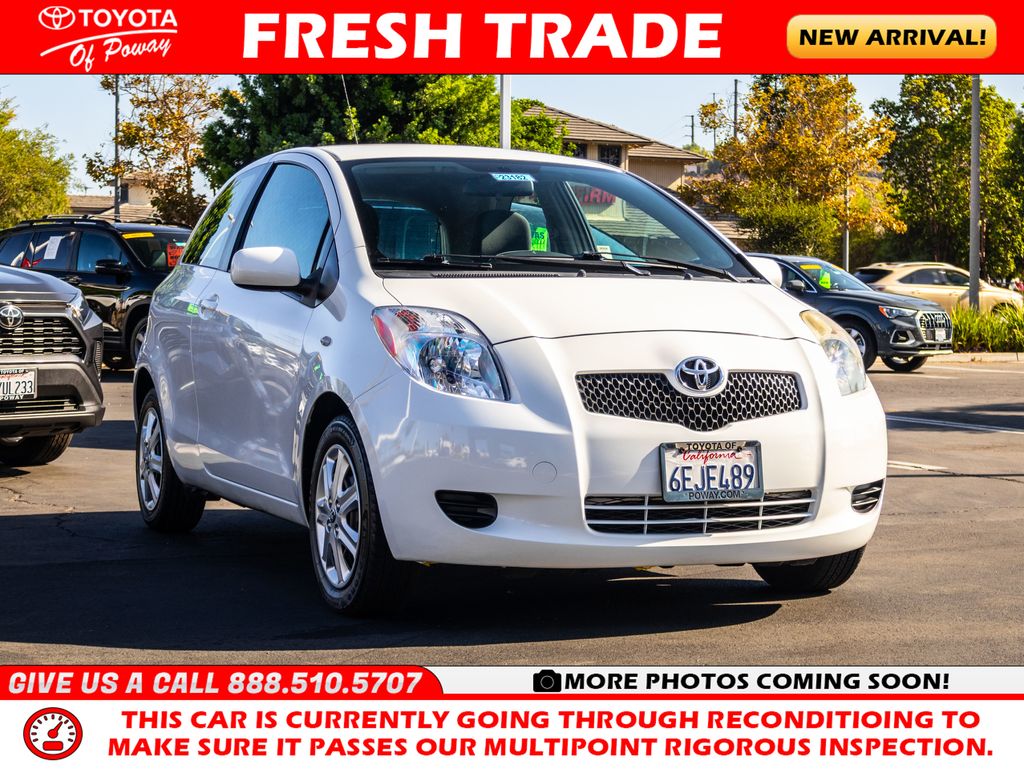 Polar White 2008 Toyota Yaris Sedan Front-Wheel Drive 4-Speed Automatic