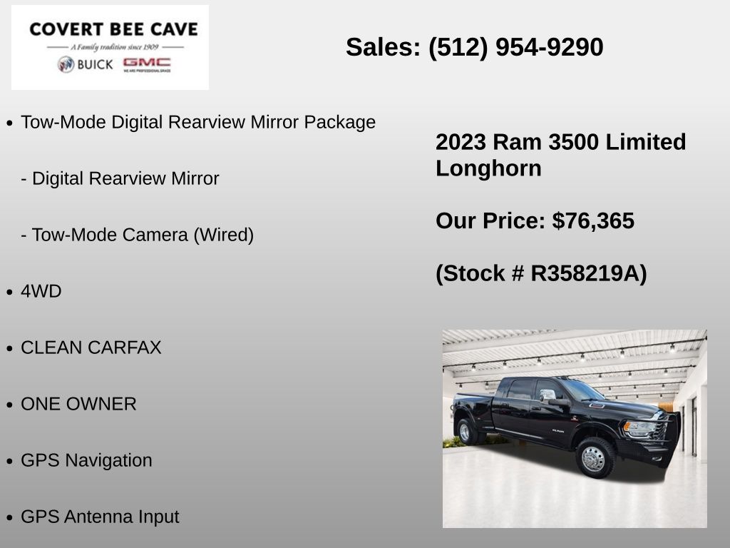 Used Car 2023 Ram 3500  Laramie Longhorn For Sale Under $80,000 In Austin, Texas