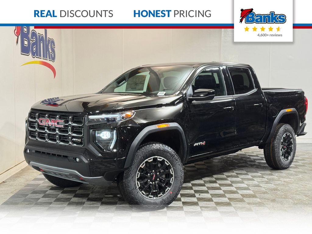 Onyx Black 2026 GMC Canyon AT4 Crew Cab 4WD Pickup Truck Four-Wheel Drive 8-Speed Automatic