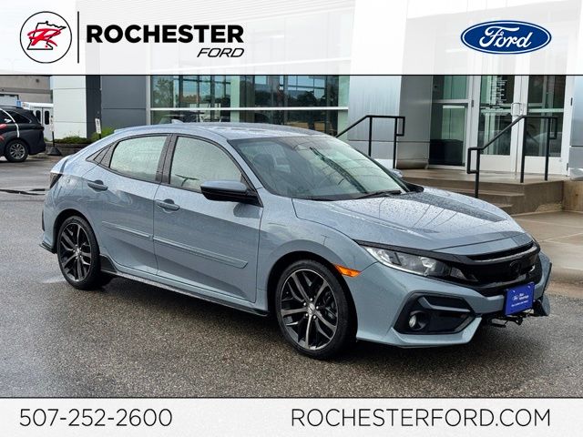 Sonic Gray Pearl 2021 Honda Civic Hatchback Hatchback Front-Wheel Drive 6-Speed Manual