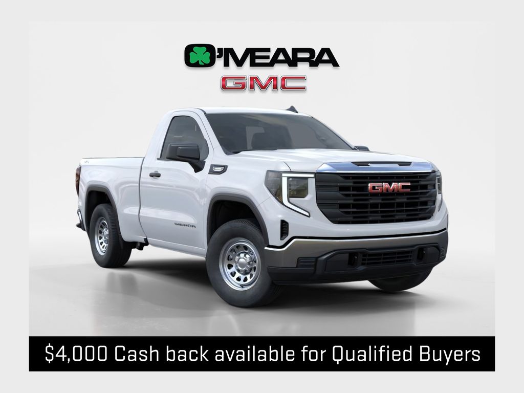 Summit White 2026 GMC Sierra 1500 Pro Regular Cab 4WD Pickup Truck Four-Wheel Drive 8-Speed Automatic