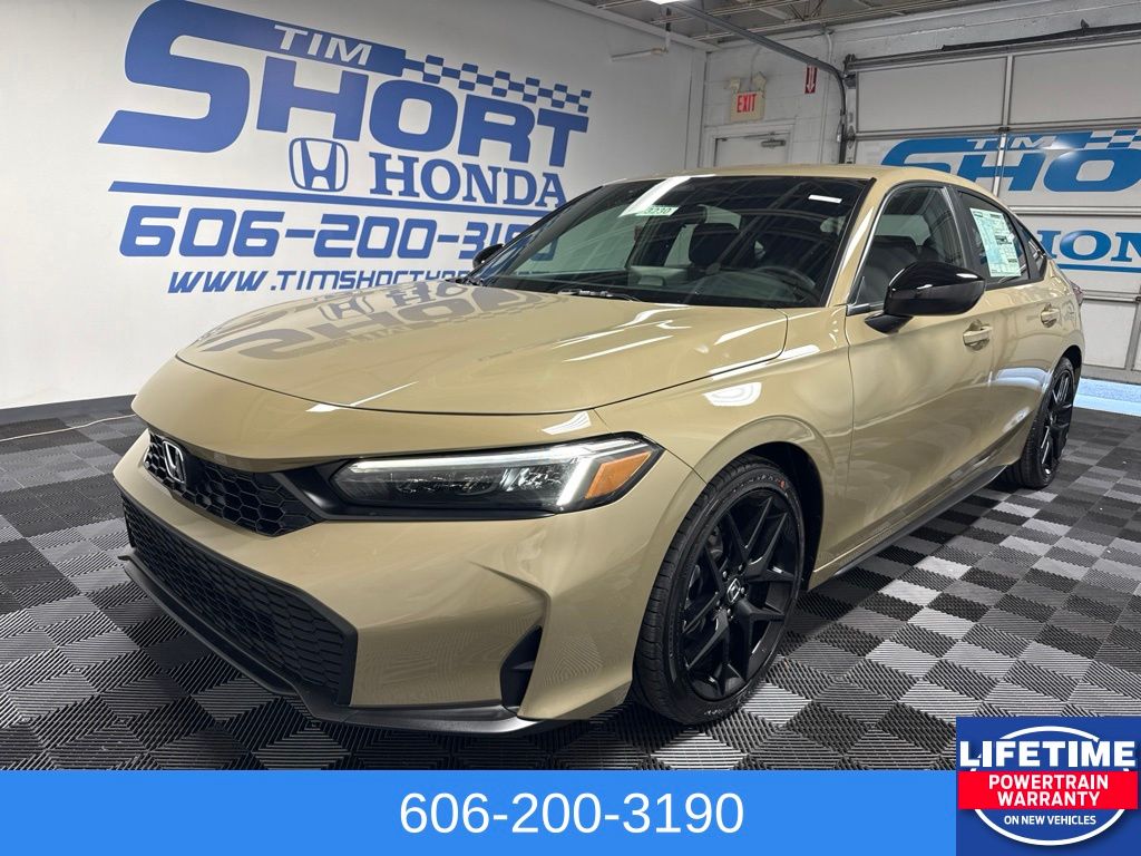 Sand Dune Pearl 2026 Honda Civic Hatchback Hatchback Front-Wheel Drive Continuously Variable Transmission