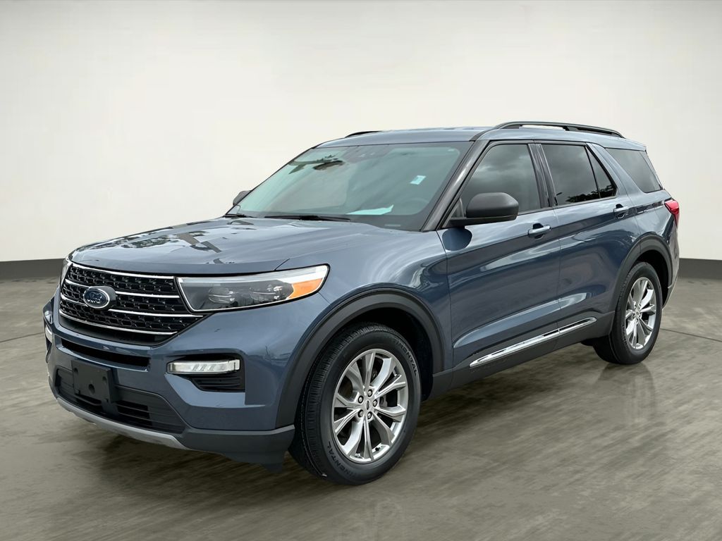 Blue Metallic 2021 Ford Explorer XLT RWD SUV / Crossover Rear-Wheel Drive Automatic