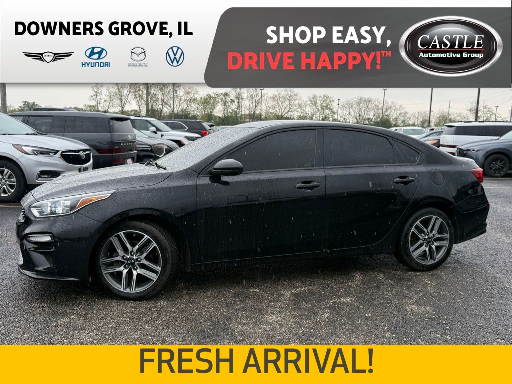 Aurora Black Pearl 2019 Kia Forte S FWD Sedan Front-Wheel Drive Continuously Variable Transmission