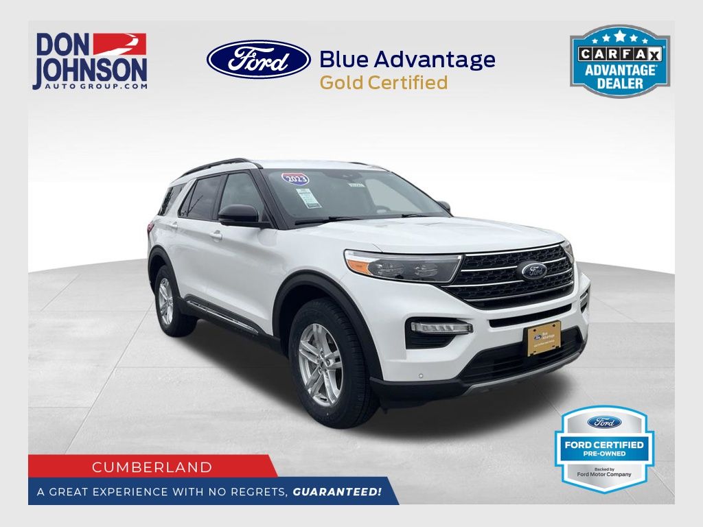 White Metallic 2023 Ford Explorer SUV / Crossover All-Wheel Drive Automatic