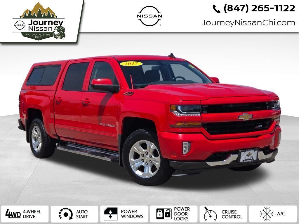Red Hot 2017 Chevrolet Silverado 1500 LT Crew Cab 4WD Pickup Truck Four-Wheel Drive 6-Speed Automatic Overdrive