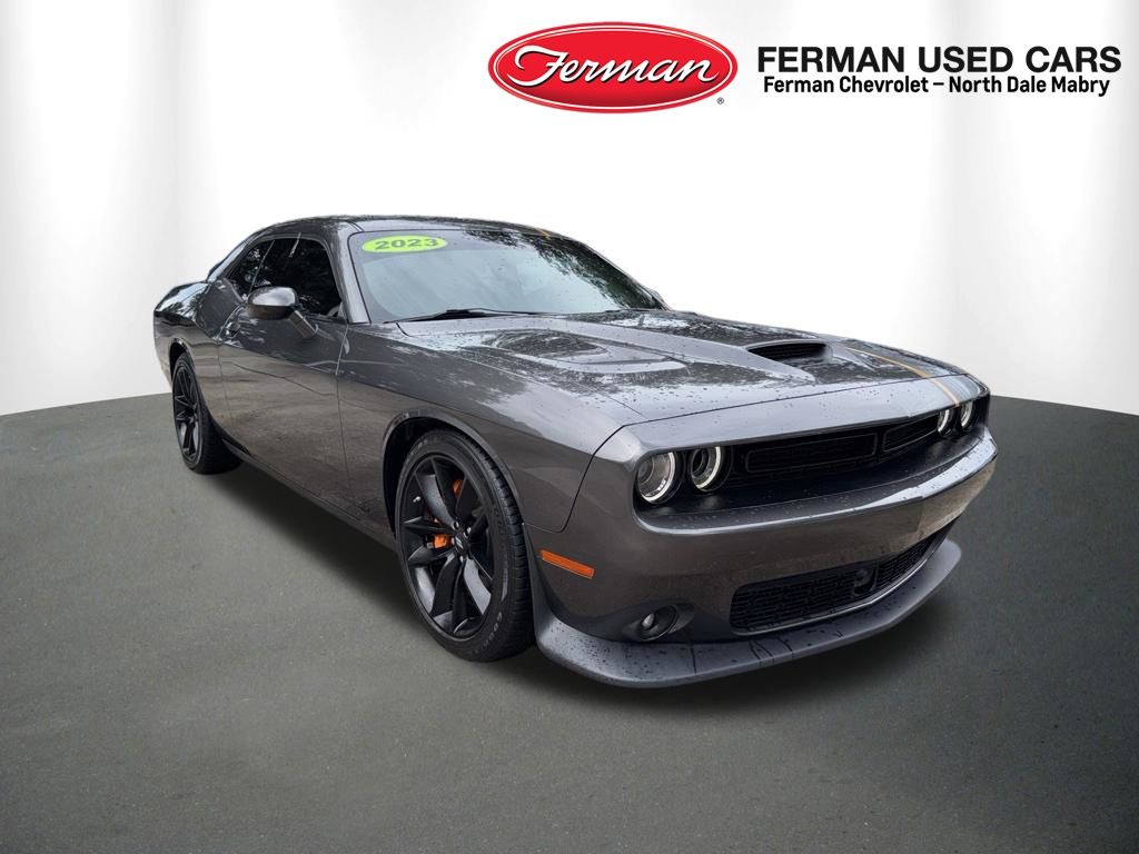 Gray (Granite Pearlcoat) 2023 Dodge Challenger Coupe Rear-Wheel Drive 8-Speed Automatic