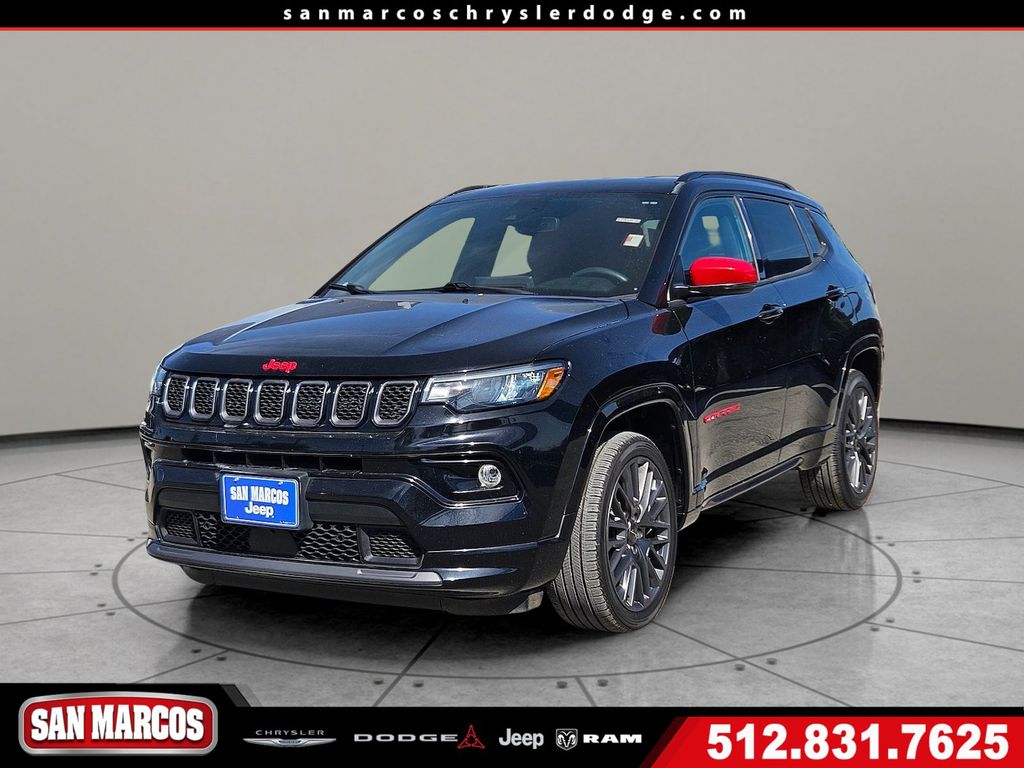 Diamond Black Crystal Pearlcoat 2023 Jeep Compass SUV / Crossover Four-Wheel Drive 8-Speed Automatic