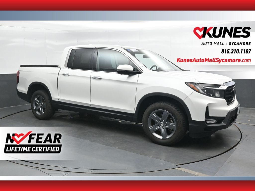 Platinum White Pearl 2022 Honda Ridgeline Pickup Truck All-Wheel Drive 9-Speed Automatic