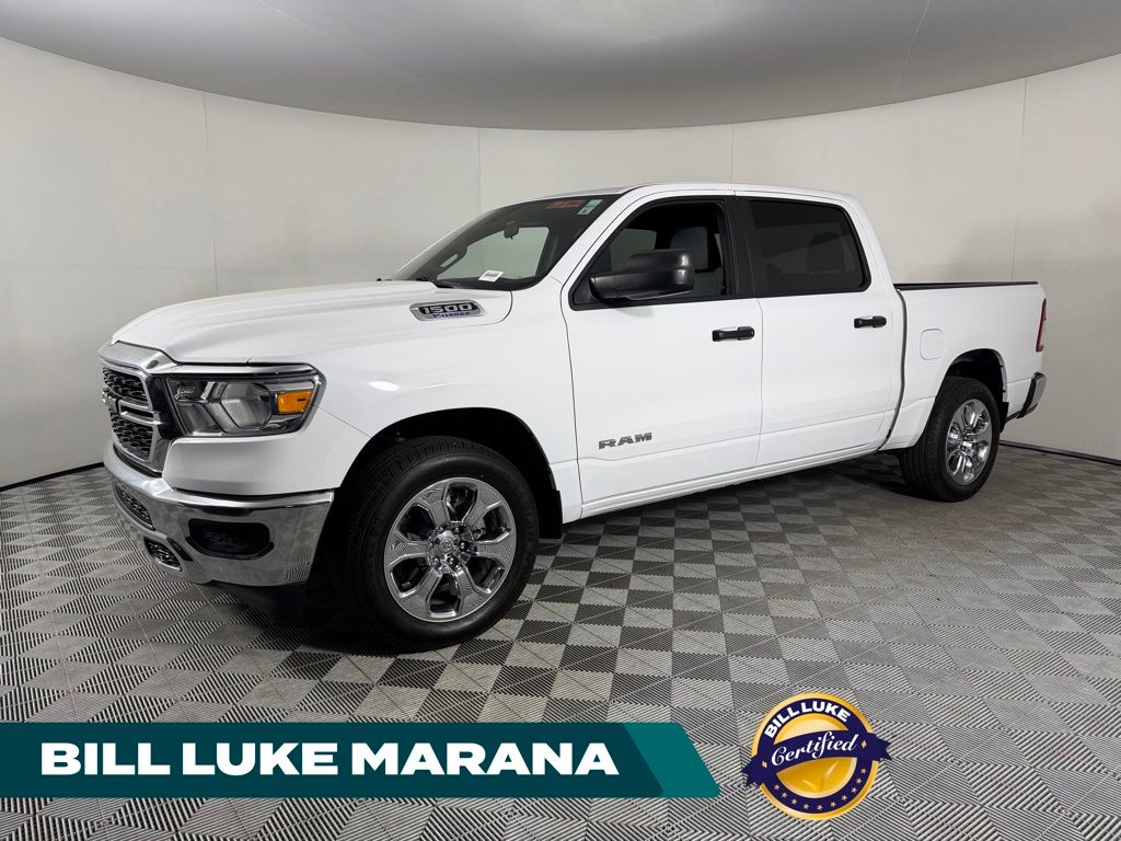 Bright White Clearcoat 2024 RAM 1500 Pickup Truck Four-Wheel Drive 8-Speed Automatic