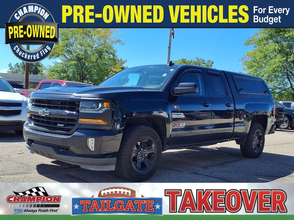 Black 2017 Chevrolet Silverado 1500 Pickup Truck Four-Wheel Drive 6-Speed Automatic Overdrive