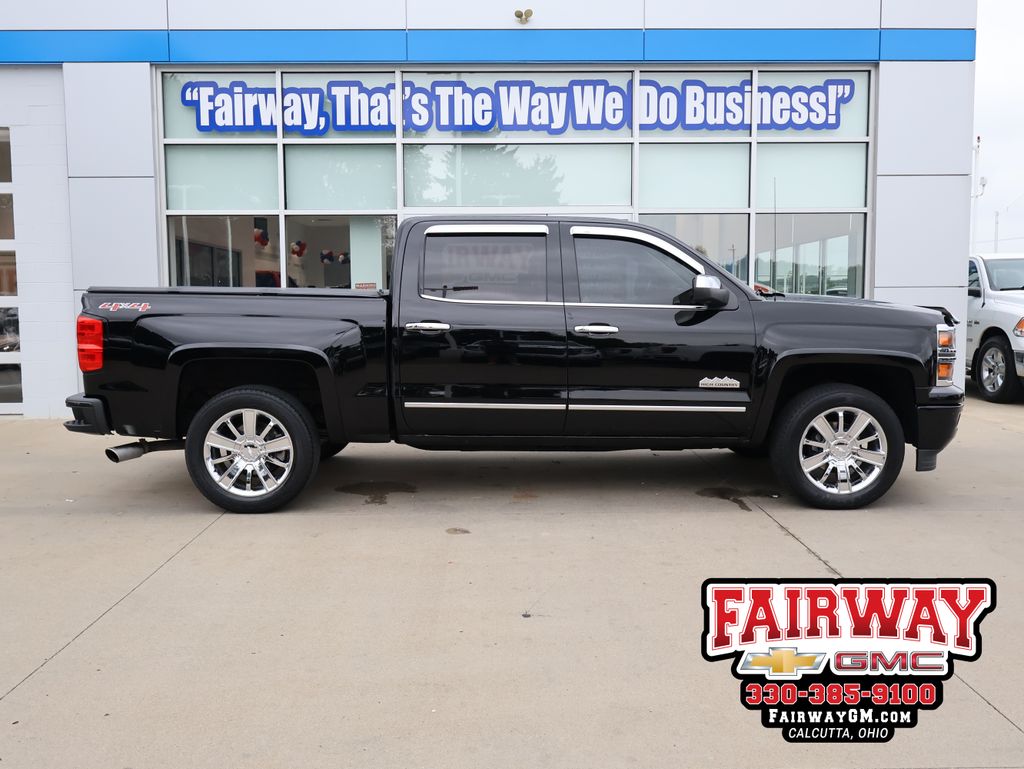 Black 2015 Chevrolet Silverado 1500 High Country Crew Cab 4WD Pickup Truck Four-Wheel Drive 6-Speed Automatic Overdrive