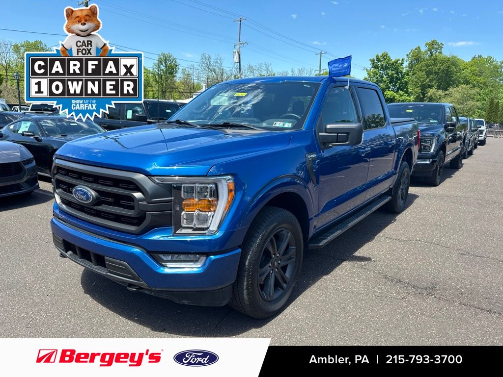 Blue Metallic 2023 Ford F-150 Pickup Truck Four-Wheel Drive Automatic