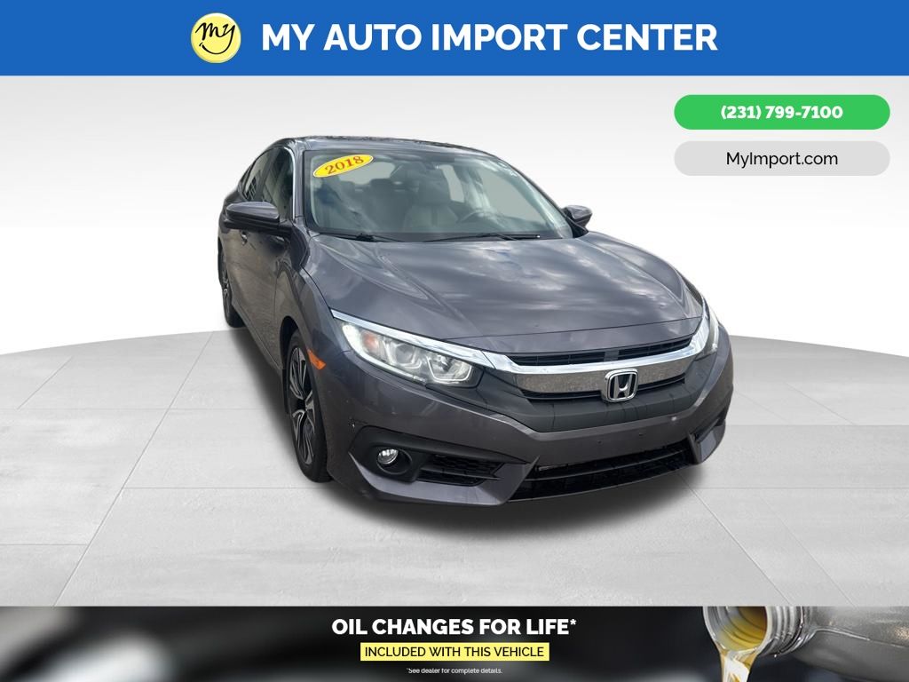Gray 2018 Honda Civic EX-T Sedan Front-Wheel Drive Continuously Variable Transmission