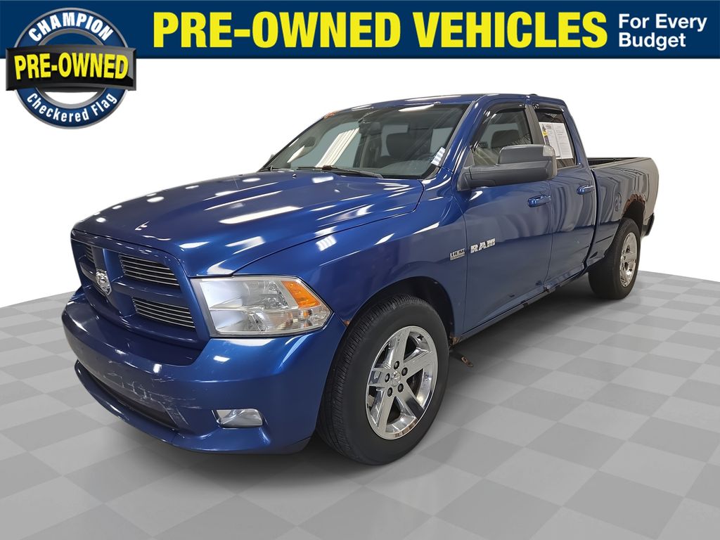 Deep Water Blue Pearlcoat 2010 Dodge RAM 1500 Pickup Truck Four-Wheel Drive 5-Speed Automatic
