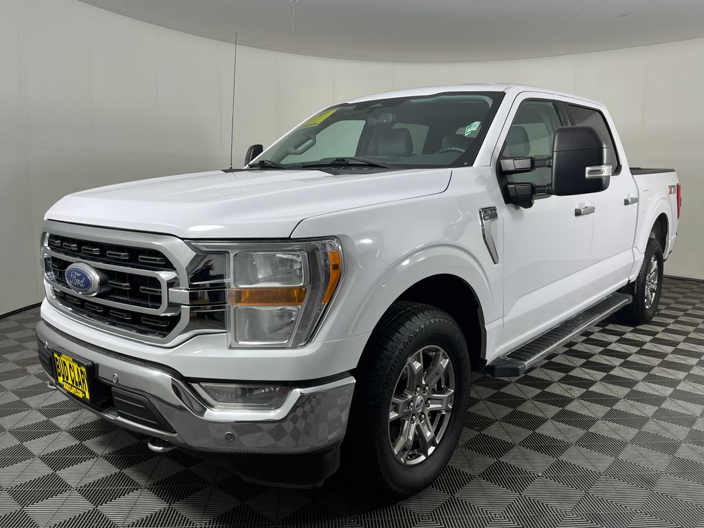 White 2021 Ford F-150 Pickup Truck Four-Wheel Drive Automatic