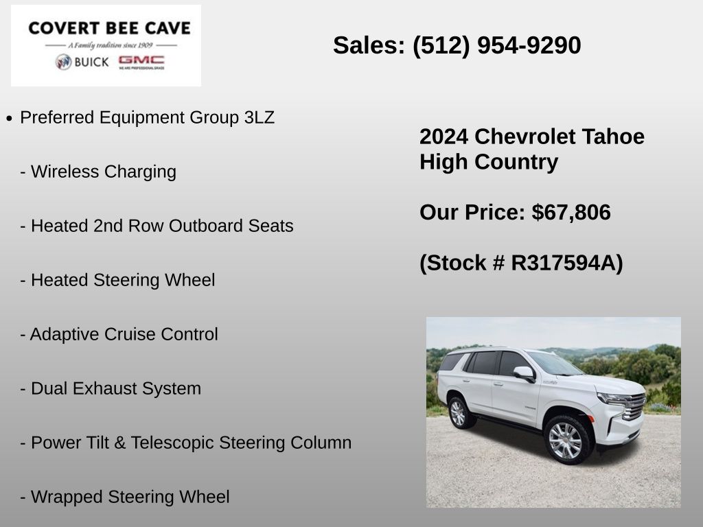 Used Car 2024 Chevrolet Tahoe  High Country For Sale Under $70,000 In Austin, Texas