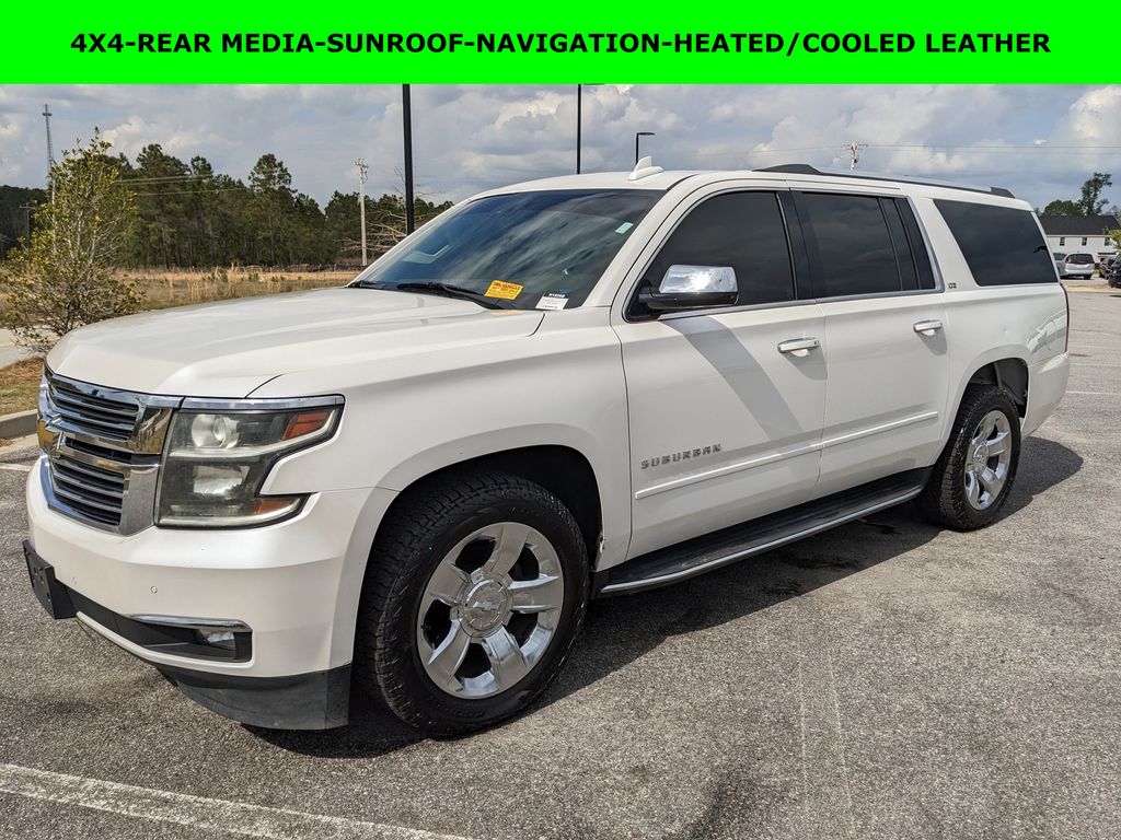 Summit White 2016 Chevrolet Suburban 1500 LTZ 4WD SUV / Crossover Four-Wheel Drive 6-Speed Automatic Overdrive