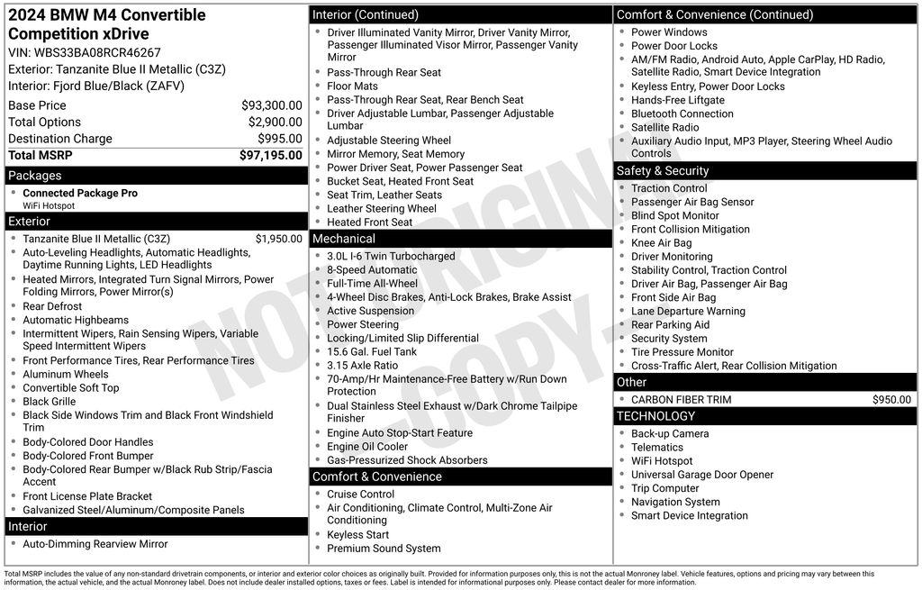 Used Car 2024 Bmw M4  Competition For Sale Under $80,000 In Austin, Texas