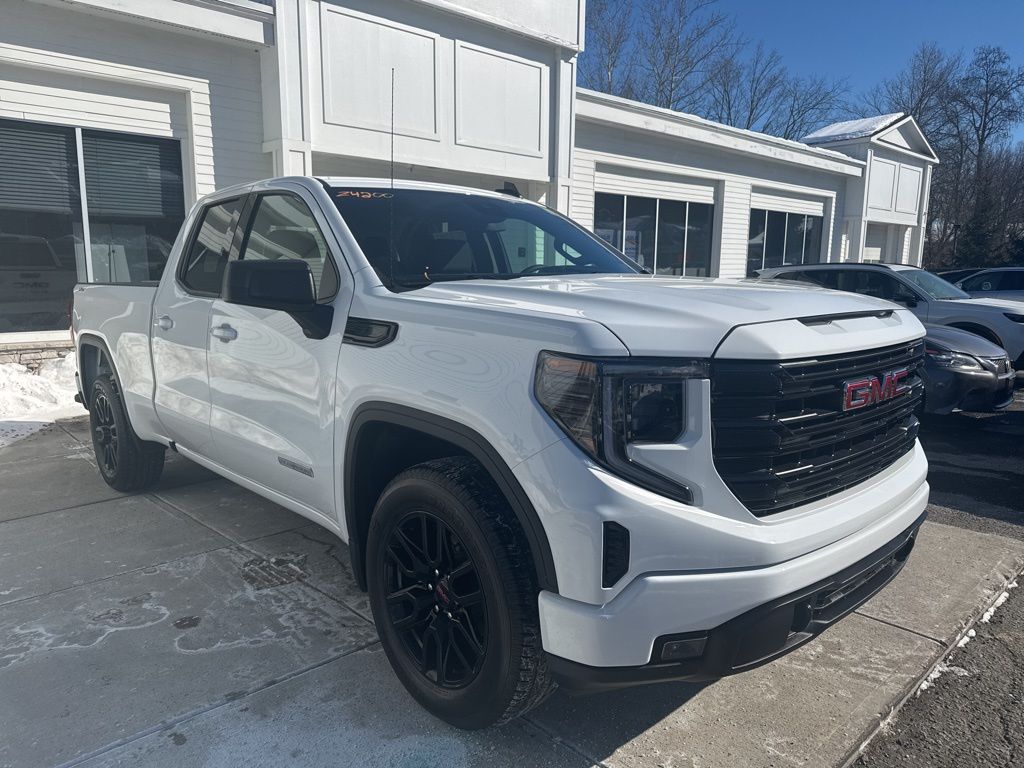 Summit White 2024 GMC Sierra 1500 Elevation Double Cab 4WD Pickup Truck Four-Wheel Drive 8-Speed Automatic