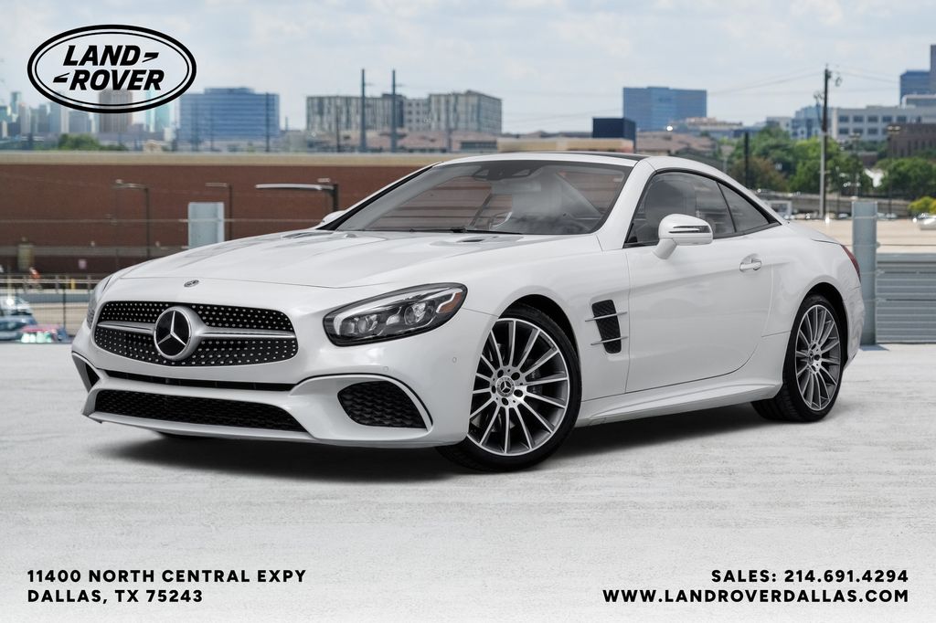 Polar White 2018 Mercedes-Benz SL-Class Convertible Rear-Wheel Drive 9-Speed Automatic
