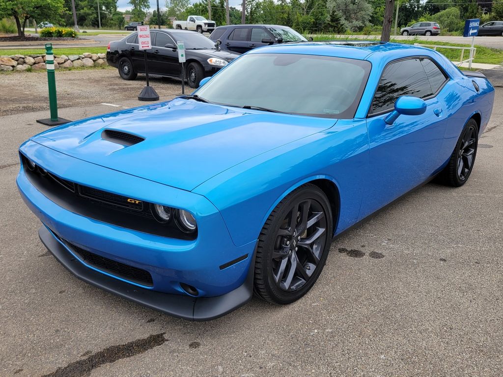 B5 Blue Pearlcoat 2023 Dodge Challenger Coupe Rear-Wheel Drive 8-Speed Automatic