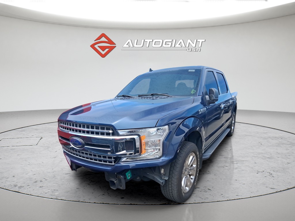 Blue 2020 Ford F-150 Pickup Truck Four-Wheel Drive Automatic