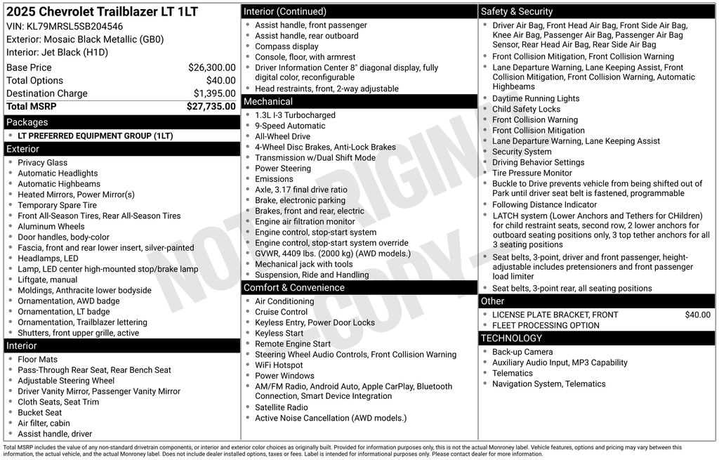 Used 2025 Chevrolet TrailBlazer SUV