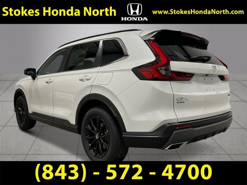 2025 Honda CR-V Hybrid Sport White at Stokes Honda North
