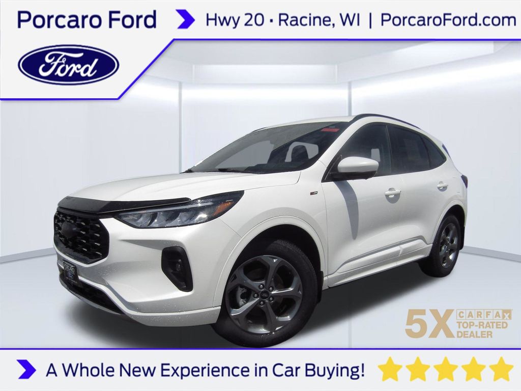 Star White Metallic Tri-Coat 2023 Ford Escape Hybrid SUV / Crossover All-Wheel Drive Continuously Variable Transmission