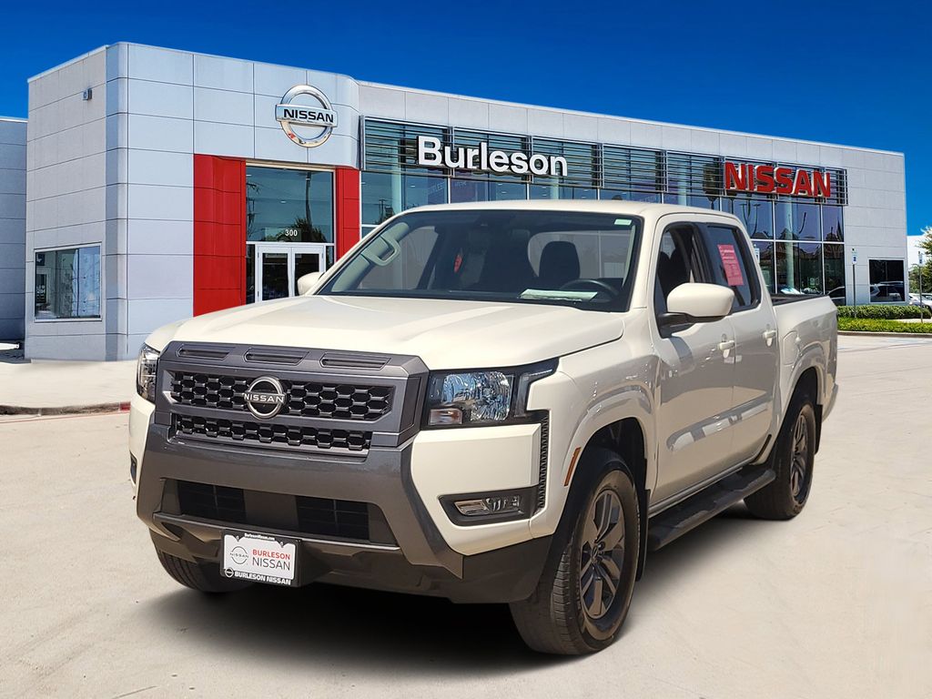 Glacier White 2025 Nissan Frontier Pickup Truck 4X2 9-Speed Automatic Overdrive
