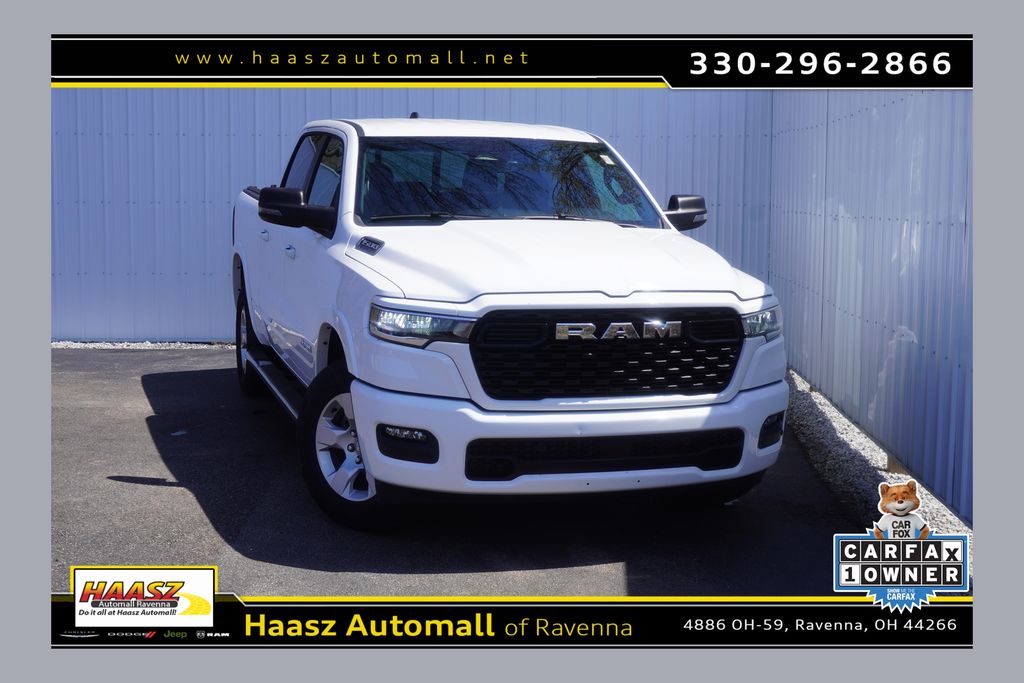 Bright White Clearcoat 2025 RAM 1500 Pickup Truck Four-Wheel Drive 8-Speed Automatic