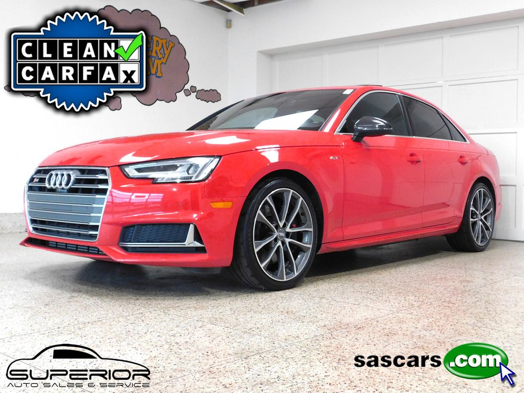 Orange (Tango Red Metallic) 2018 Audi S4 Sedan All-Wheel Drive Automatic