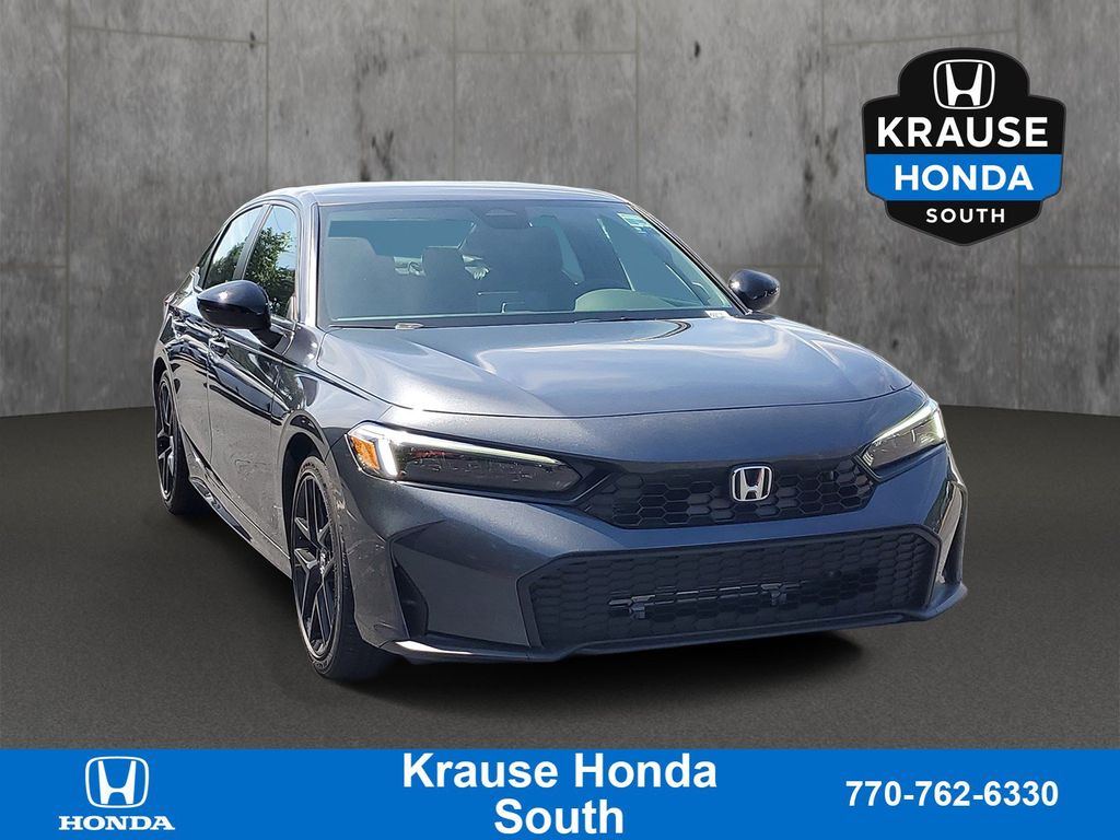 Meteorite Gray Metallic 2026 Honda Civic Sedan Front-Wheel Drive Continuously Variable Transmission