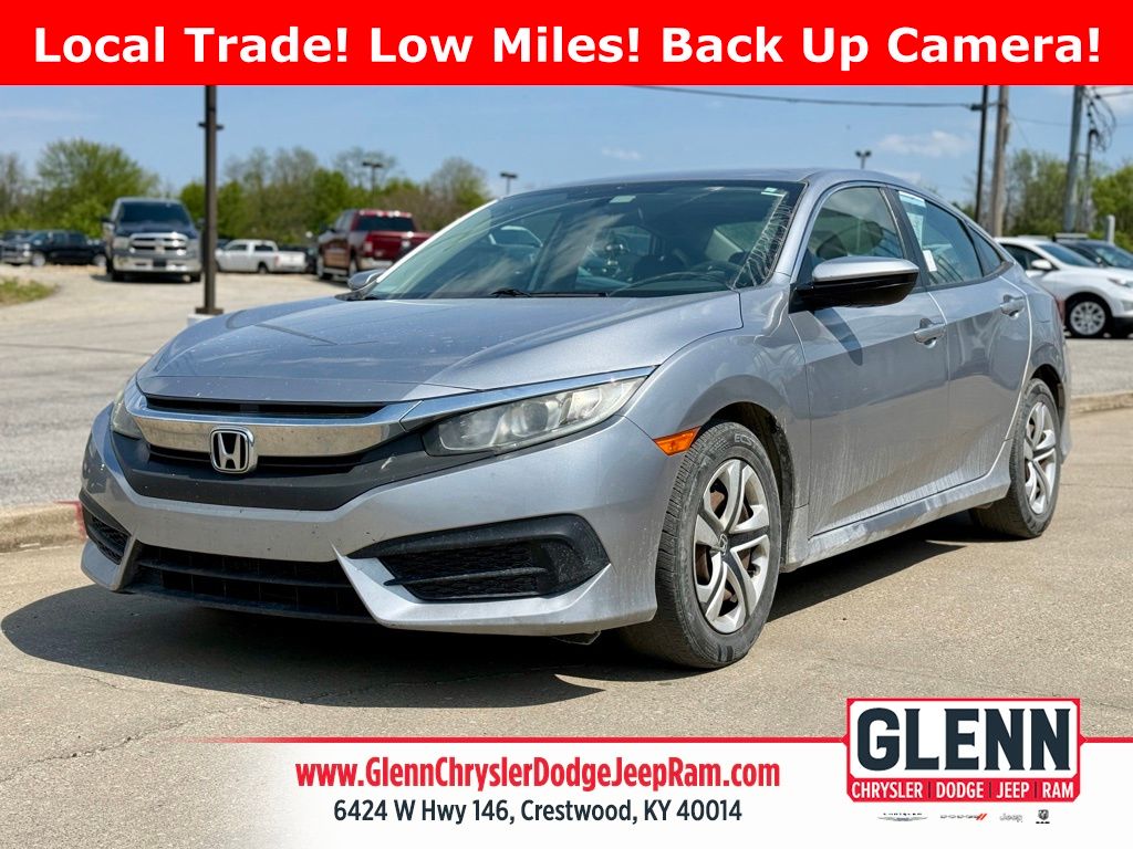 Silver Metallic 2018 Honda Civic LX Sedan Front-Wheel Drive Continuously Variable Transmission