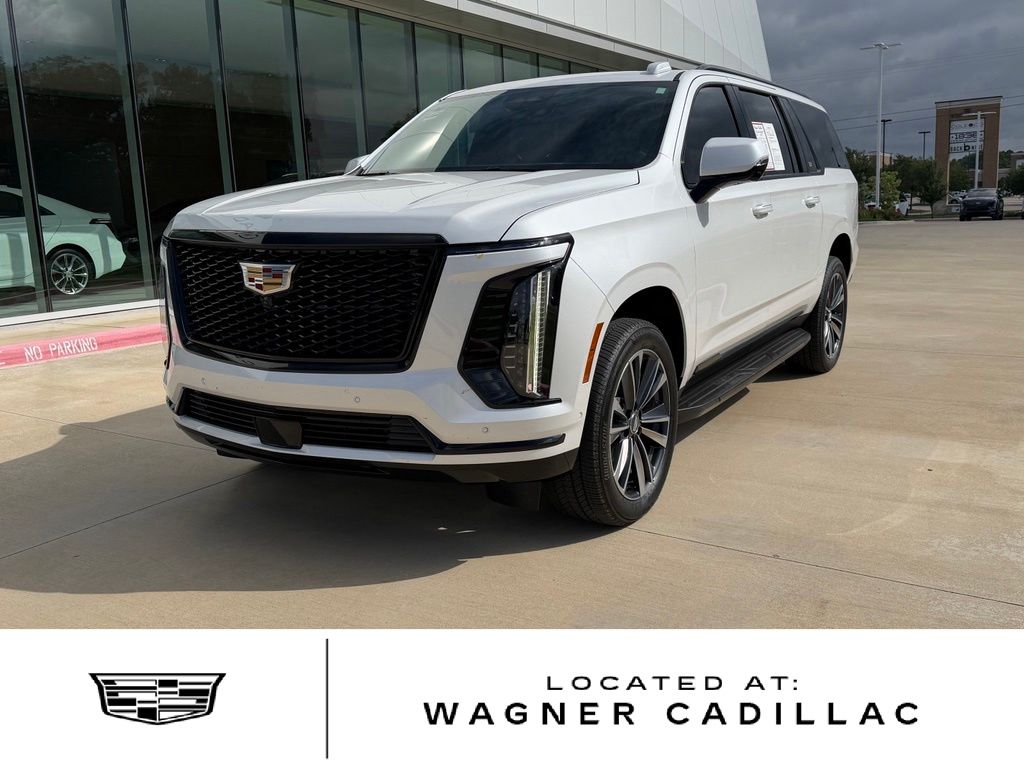 Crystal White Tricoat 2025 Cadillac Escalade ESV SUV / Crossover Four-Wheel Drive Automatic