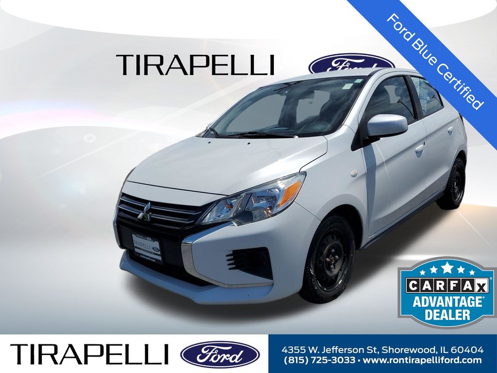 White 2021 Mitsubishi Mirage Hatchback Front-Wheel Drive Continuously Variable Transmission