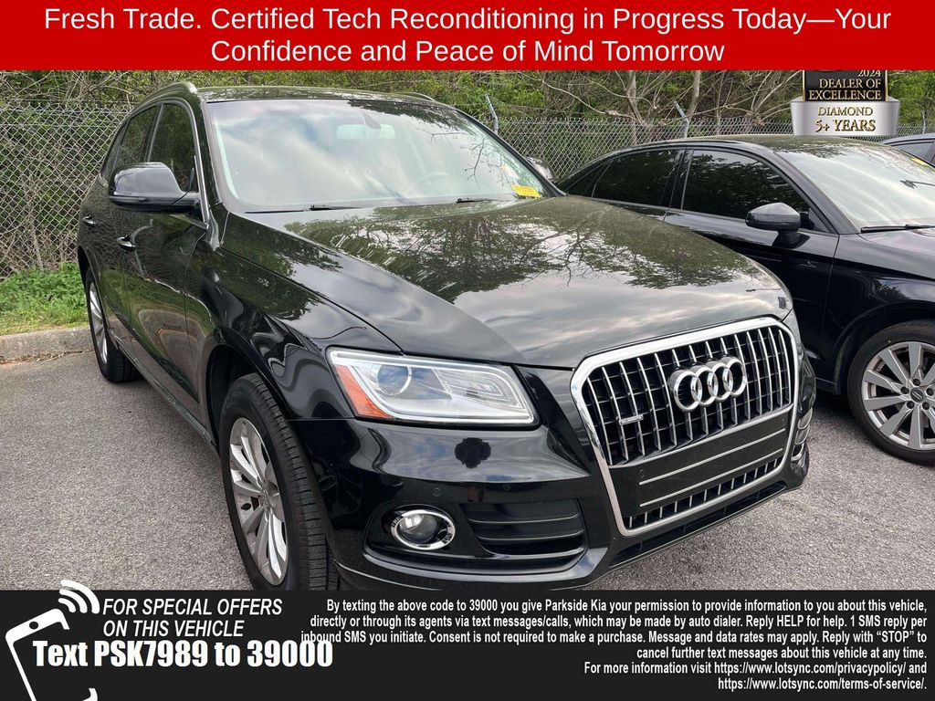 Brilliant Black 2016 Audi Q5 2.0T Premium Plus SUV / Crossover All-Wheel Drive 8-Speed Automatic