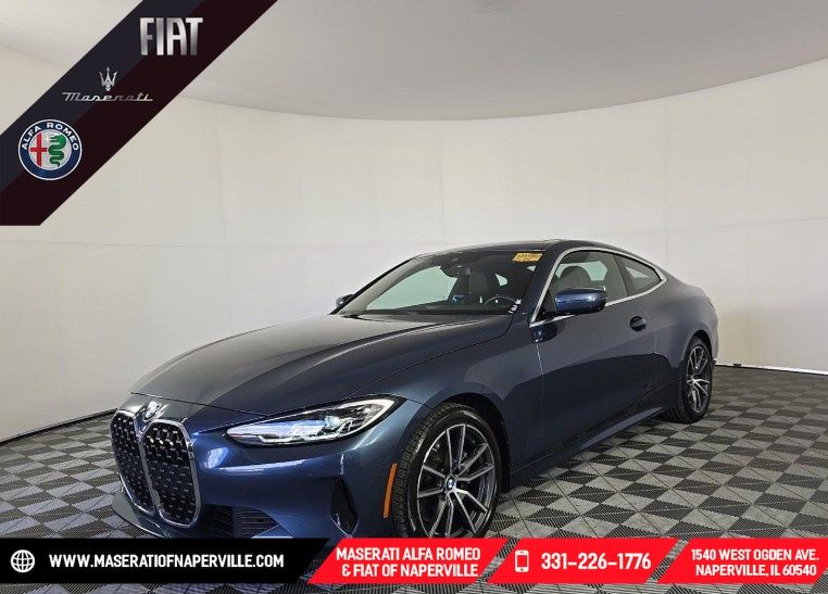 Arctic Race Blue Metallic 2024 BMW 4 Series Coupe All-Wheel Drive 8-Speed Automatic