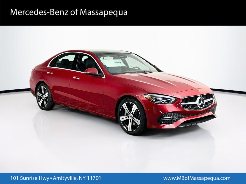 Red 2026 Mercedes-Benz C-Class Sedan All-Wheel Drive 9-Speed Automatic