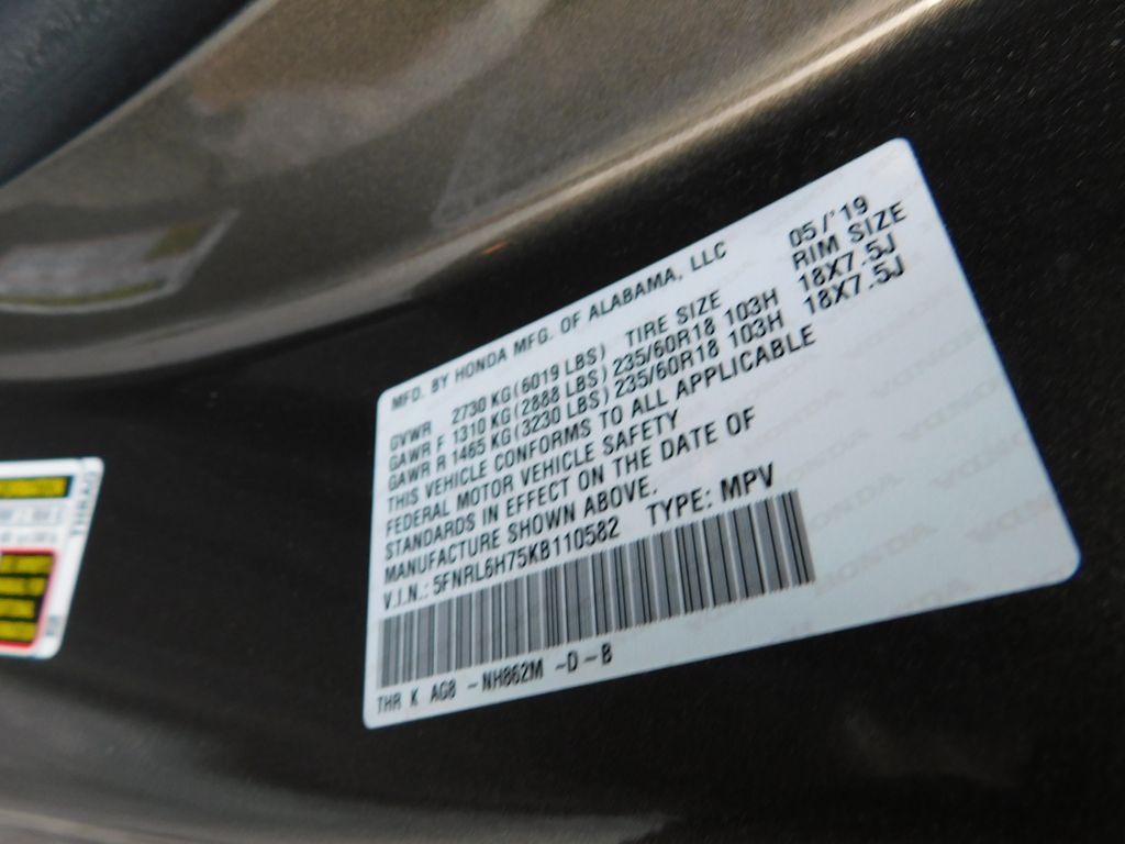 2019 Honda Odyssey EX-L 12