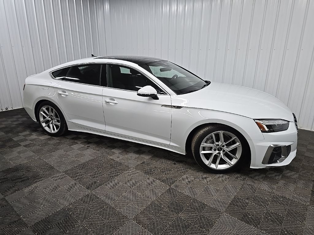 Glacier White 2024 Audi A5 Sportback quattro Premium Plus S Line 45 TFSI AWD Sedan All-Wheel Drive 7-Speed Automatic
