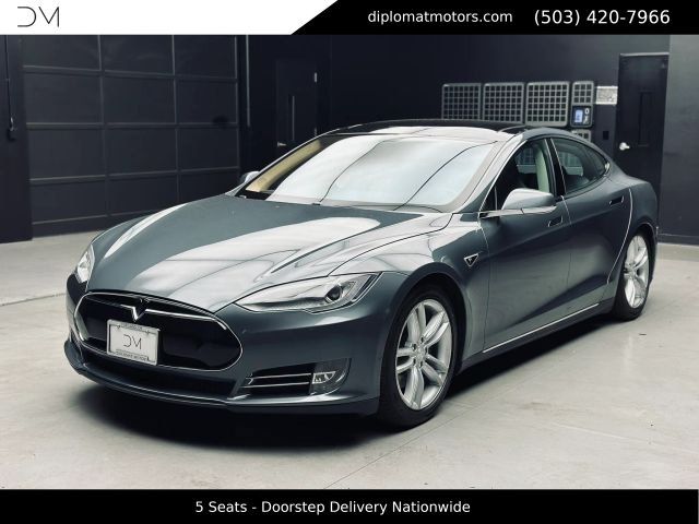 Gray 2013 Tesla Model S Sedan Rear-Wheel Drive 1-Speed Automatic