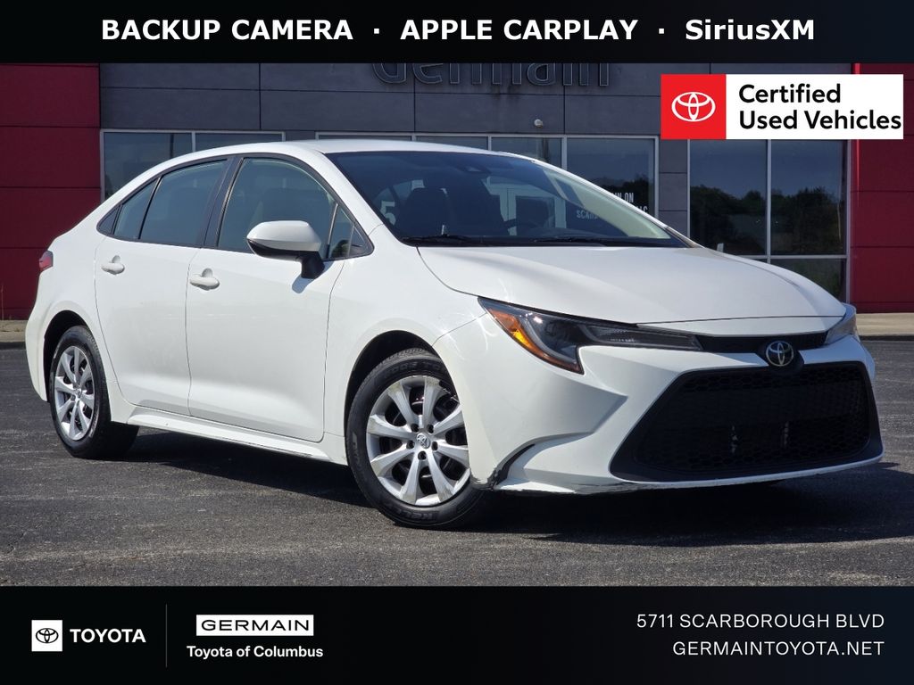 Super White 2020 Toyota Corolla Sedan Front-Wheel Drive Continuously Variable Transmission