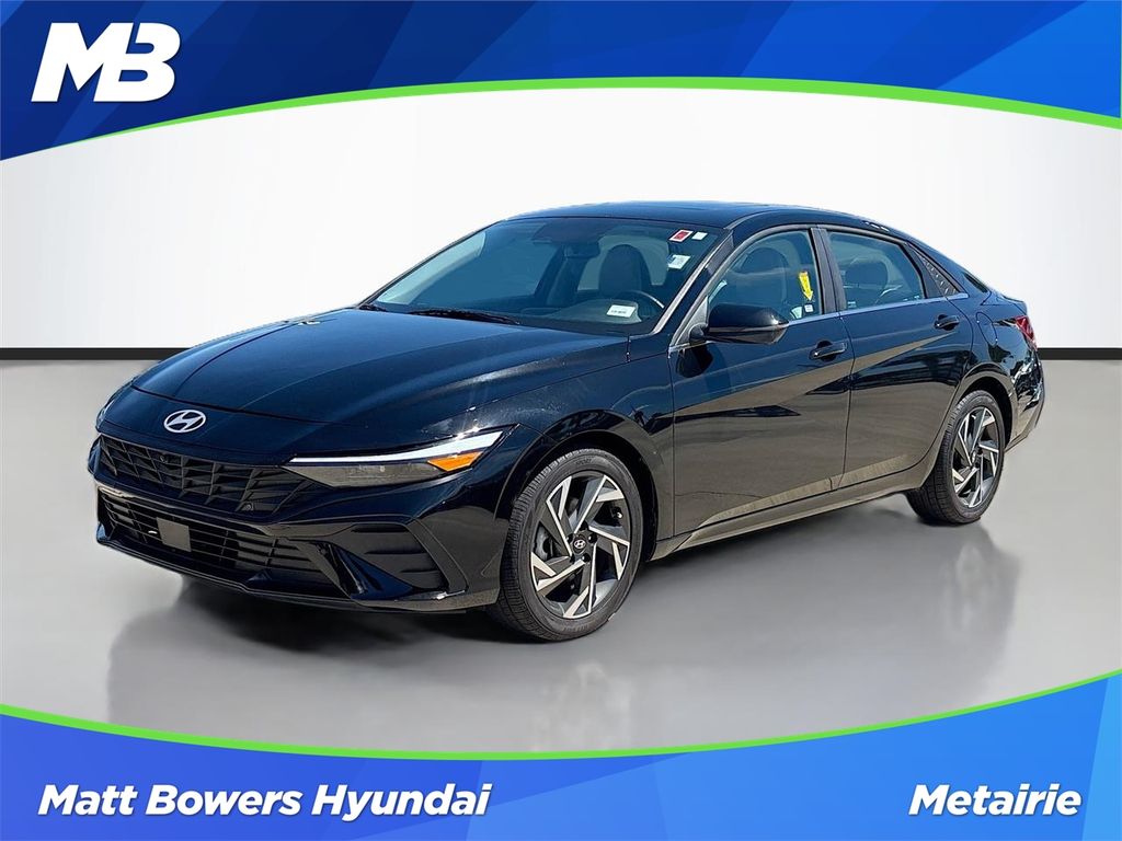 Abyss Black 2024 Hyundai Elantra Limited FWD Sedan Front-Wheel Drive Continuously Variable Transmission