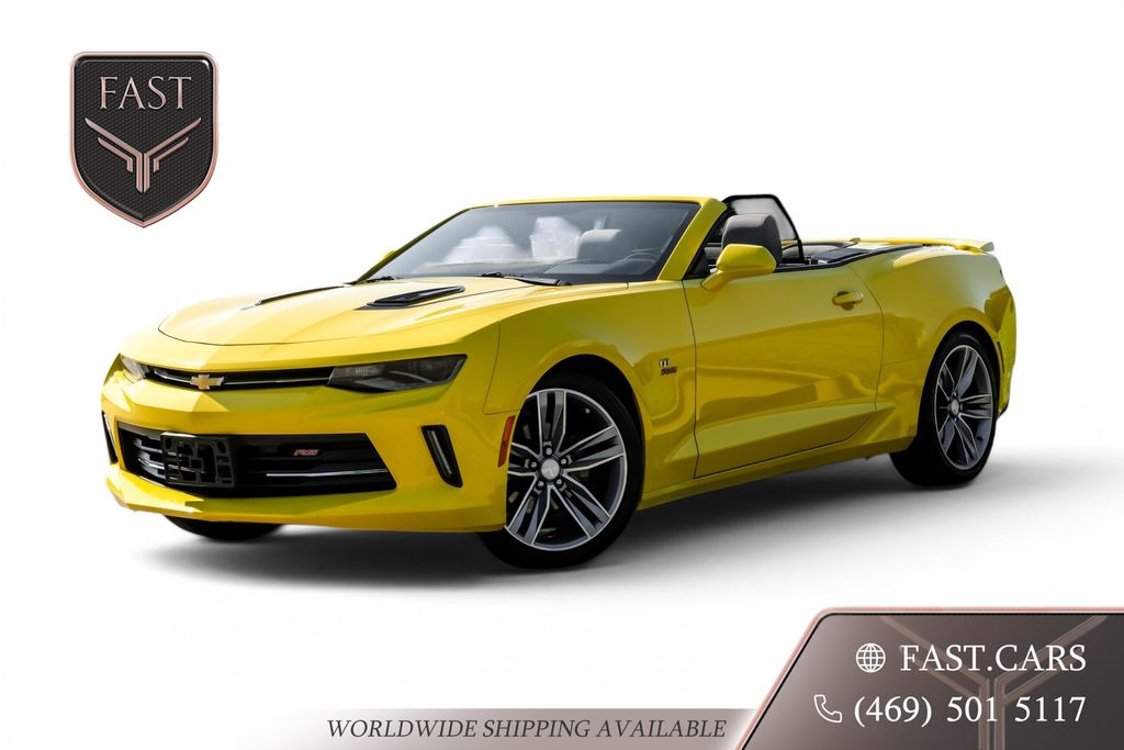 Bright Yellow 2018 Chevrolet Camaro Convertible Rear-Wheel Drive 8-Speed Automatic