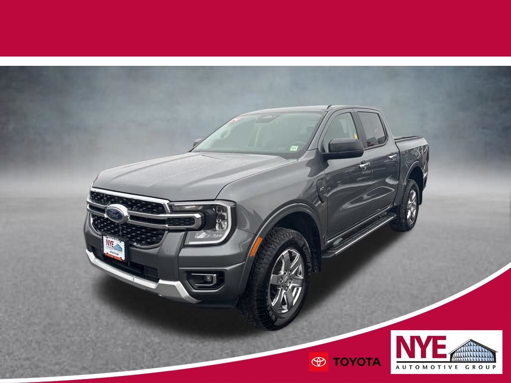 Gray Metallic 2024 Ford Ranger XLT SuperCrew 4WD Pickup Truck Four-Wheel Drive Automatic