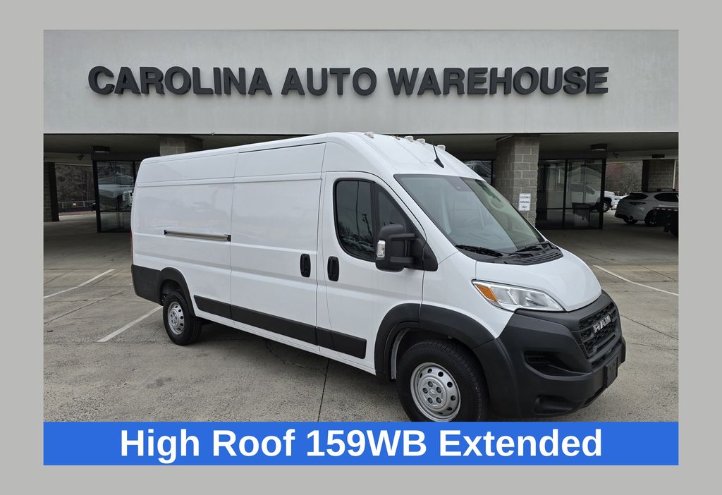 Bright White Clearcoat 2023 RAM ProMaster 3500 159 High Roof Extended Cargo Van FWD Van Front-Wheel Drive 9-Speed Automatic